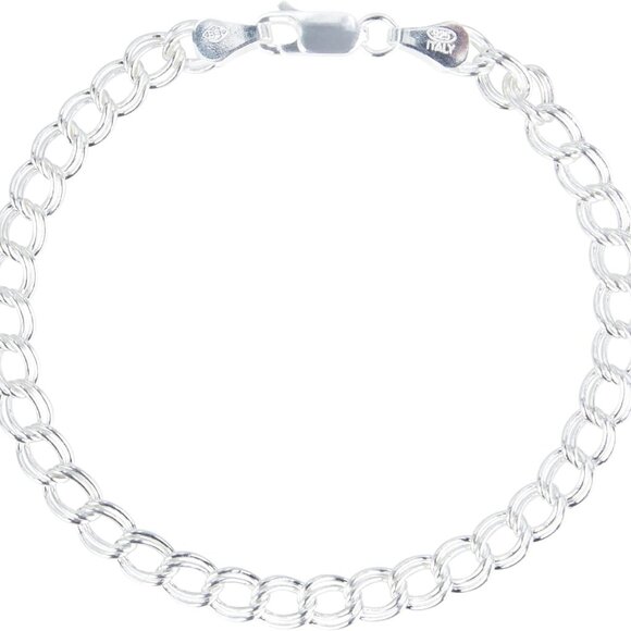 Other - 925 Sterling Silver Italian Charm Link Chain Bracelet for Men and Women